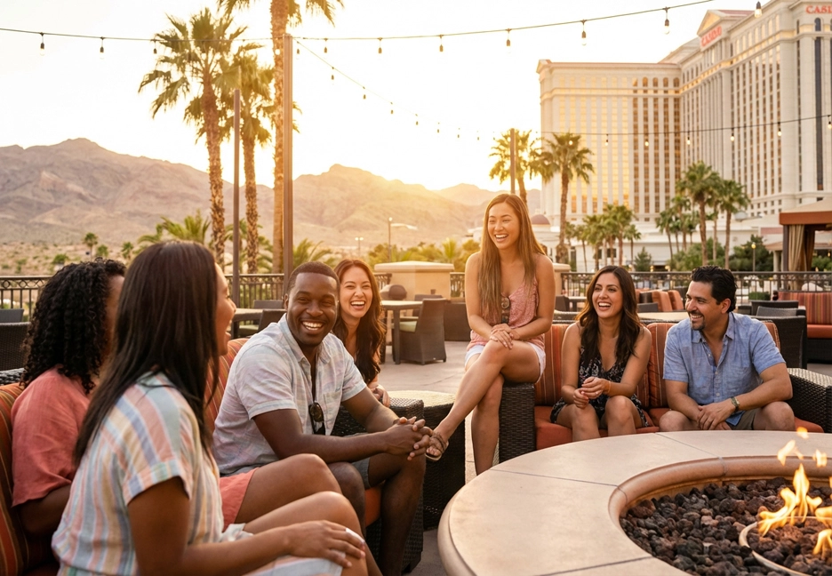 group of people at Nevada resort